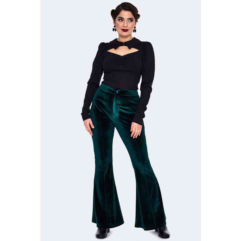 Voodoo Vixen - Cut Out With Collar Longsleeve top - Zwart